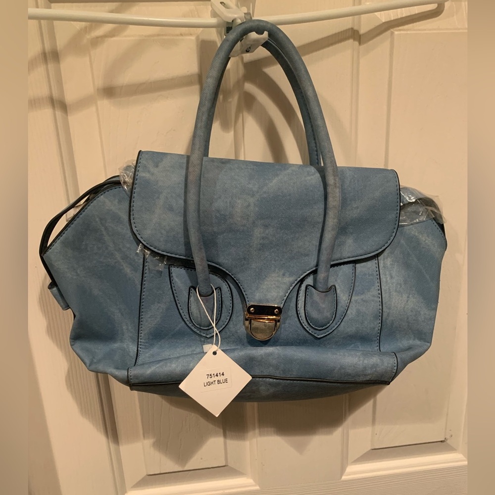 Blue hand bag